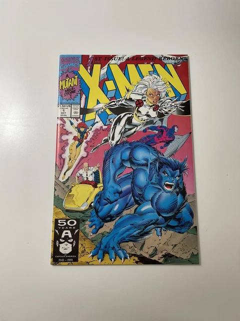 X-Men #1 1991 Marvel Comic Beast Storm Cover Jim Lee Chris Claremont NM