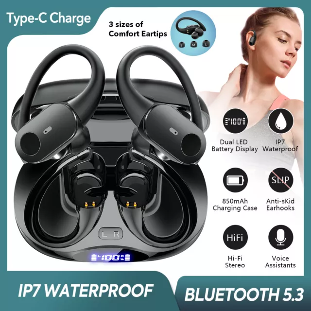 TWS Wireless Earbuds Bluetooth Sweatproof Earphones Headphones Sport Gym Earbuds