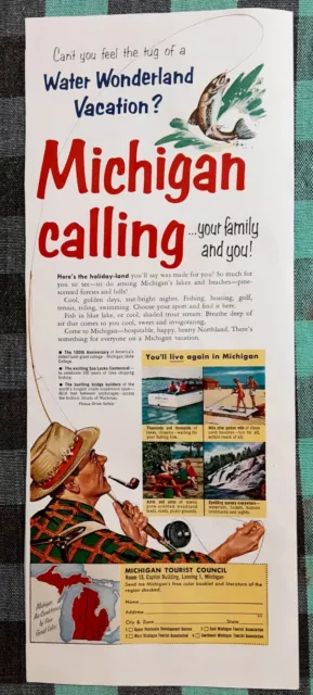 Michigan Tourist Council  Ad From Saturday Evening Post May 7, 1955