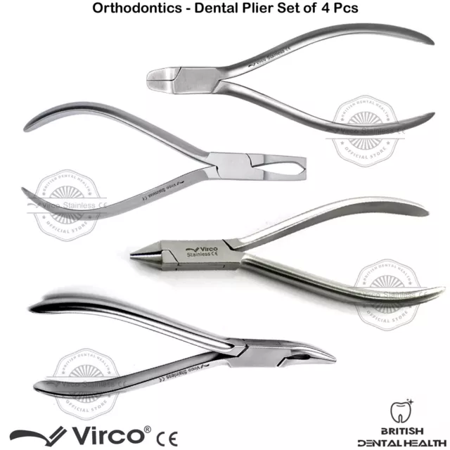 Orthodontie Support Retire Arc Câble Placement Courbant Pince Dentaire Set De 4