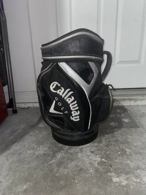 Blending Den Caddy Golf Bag 20 White/Black Mini Trash Can Man Cave Ball  Holder