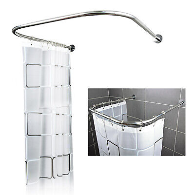 Cortina de ducha en forma de U barra de ducha acero inoxidable barra de cortina de ducha y juego de cortina de ducha