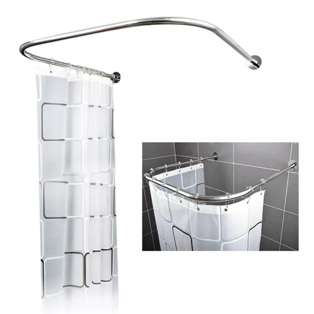 Tenda doccia a forma di U asta doccia acciaio inox asta tenda doccia asta universale DE