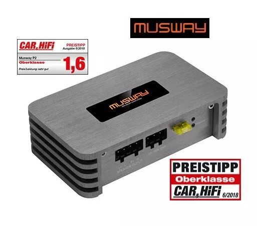 MUSWAY P2 Digital 2-Kanal AMP P2 2-KANAL CLASS D VERSTÄRKER 210 Watt RMS