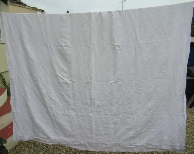 Antique French Linen Sheet Very Large Monogrammed ‘EG’ 3