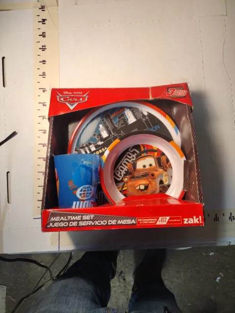 Disney Pixar Cars 3 Piece Mealtime Set ZAK! Brand New Sealed In Box