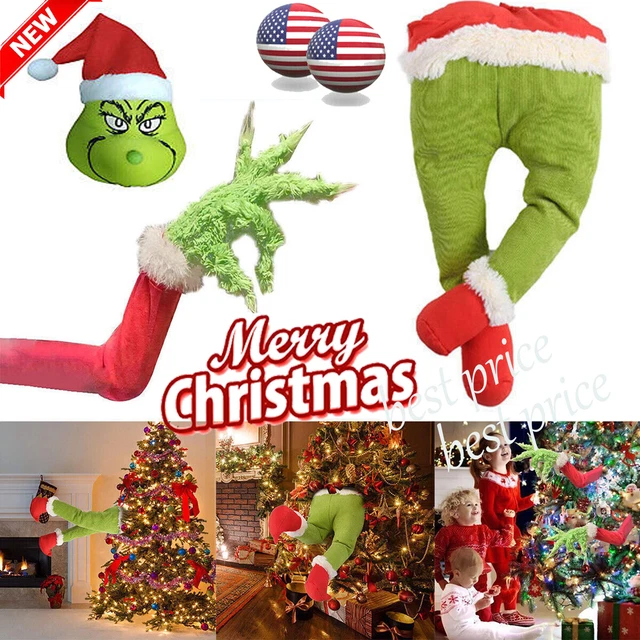 2024 THE GRINCH Stole Christmas Legs Plush Doll Wreath Xmas Tree Decor