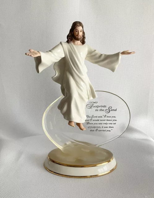 Footprints in Sand "Always with You" Bradford Exchange Jesus Statue LOVE Easter