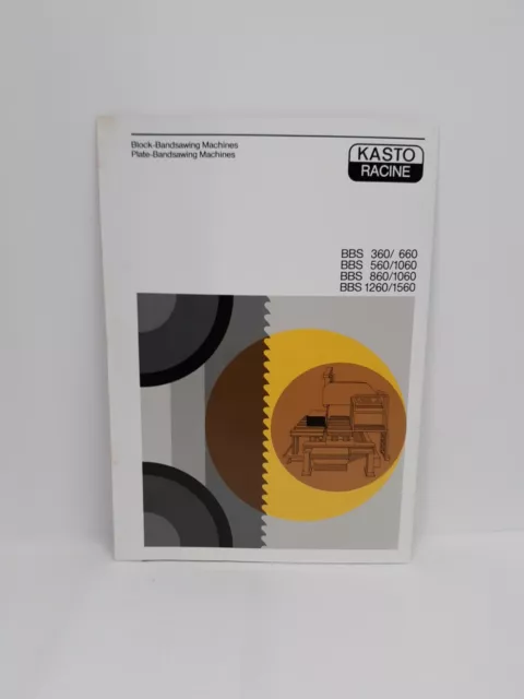 Vintage KASTO Block & Plate-Bandsawing Machines Industrial Catalog