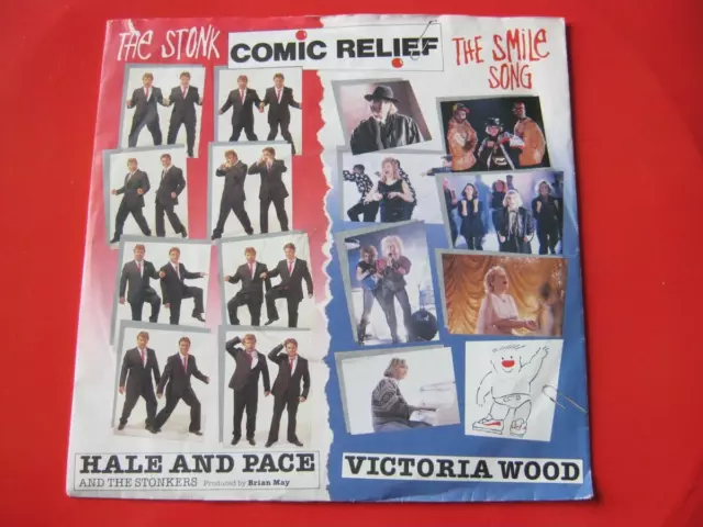 Hale & Pace Stonk 7" London LON296 EX/EX 1991 picture sleeve, b-side by Victoria