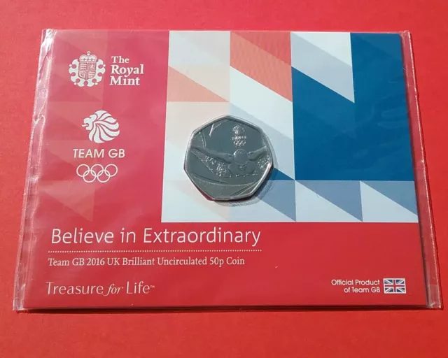 Team GB 2016 UK Brilliant Uncirculated 50p Coin - The Royal Mint