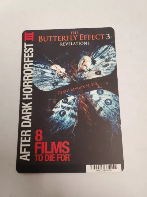 The Butterfly Effect 3 BLOCKBUSTER SHELF DISPLAY DVD BACKER CARD ONLY 5.5"X8"