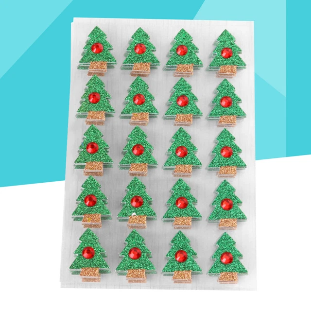 2x Glitter Aufkleber Weihnachten Fenster Klammert Weihnachten Kleine Geschenke 12