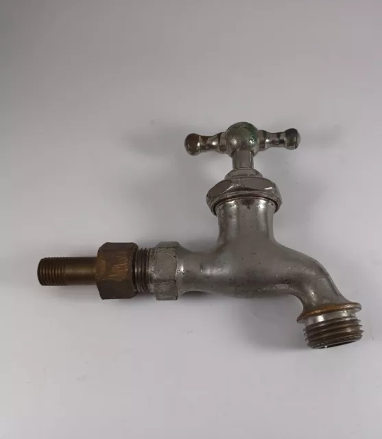 Antique/Vintage Republic Nickel Plated Brass Water Spigot Faucet