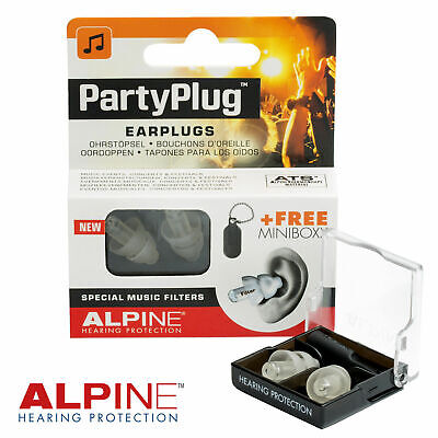 6x PACK Alpine PartyPlug Bouchons d'oreilles 19dB Transparent Boules Quies 