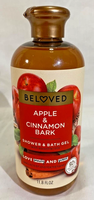 GEL DE DUCHA Y BAÑO AMADA MANZANA Y CANELA CORTEZA CON ACEITES ESENCIALES 11,8 OZ Grande