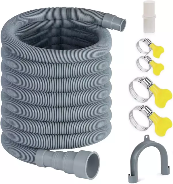 Washer Drain Hose, 20 Feet Flexible Washing Machine Drain Hose Universal Dishwas