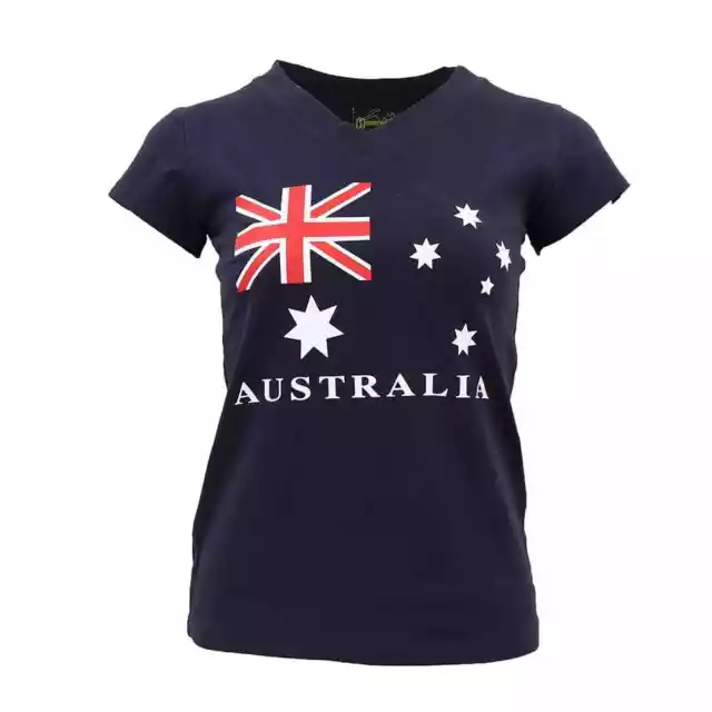 New Womens Ladies Australia Day Cotton T Shirt Australian Souvenir Flag Tee Tops