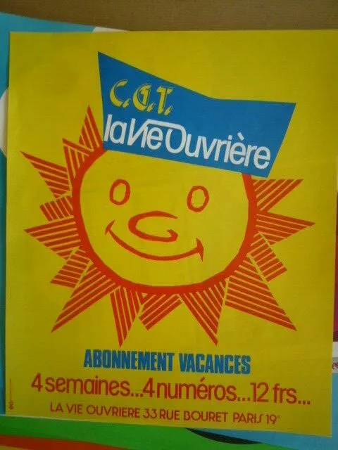 Env 1975 Cgt La Vie Ouvriere Abonnement Vacances