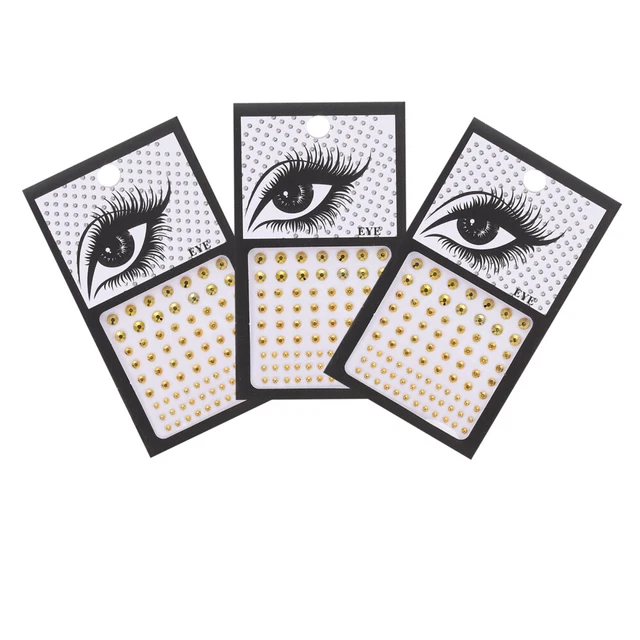 3 set adesivi per occhi gioielli corpo adesivi luna signorina manicure