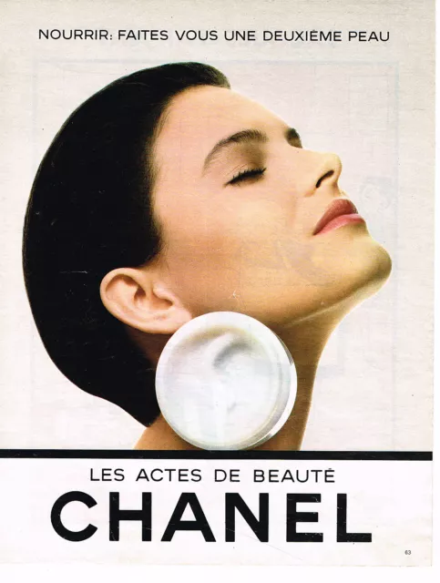 PUBLICITE ADVERTISING 064  1985  CHANEL cosmétiques  LES ACTES DE BEAUTE