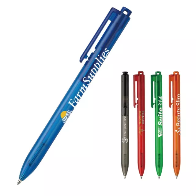 Personalized Celina Clear Pen Printed with Your Logo + Text on 250 Pens