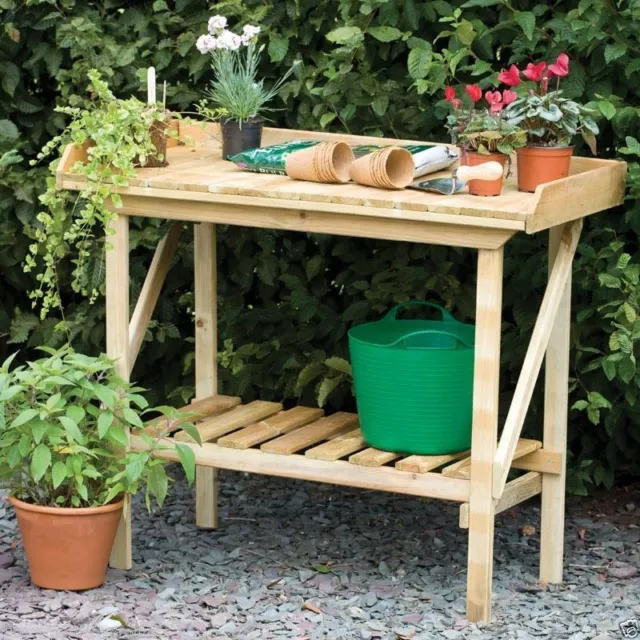 WOOD POTTING BENCHES GARDEN STAGING PRESSURE TREATED WOOD BENCH 15yr GUARANTEE
