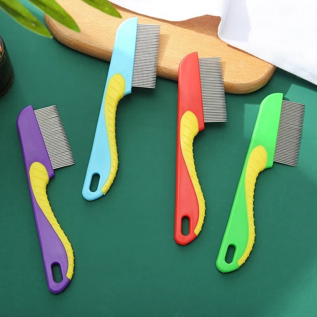 Metal Fine Nit Hair Comb With Handle Removed Head Lice And Egg Effectively