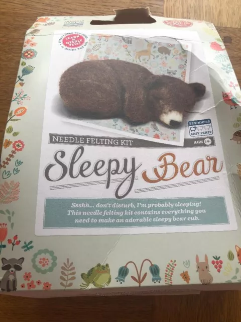 Crafty Kit Company Sleepy Bear Needle Felting Kit