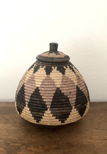 Handmade Traditional African Zulu Basket New with Tag, made in South Africa