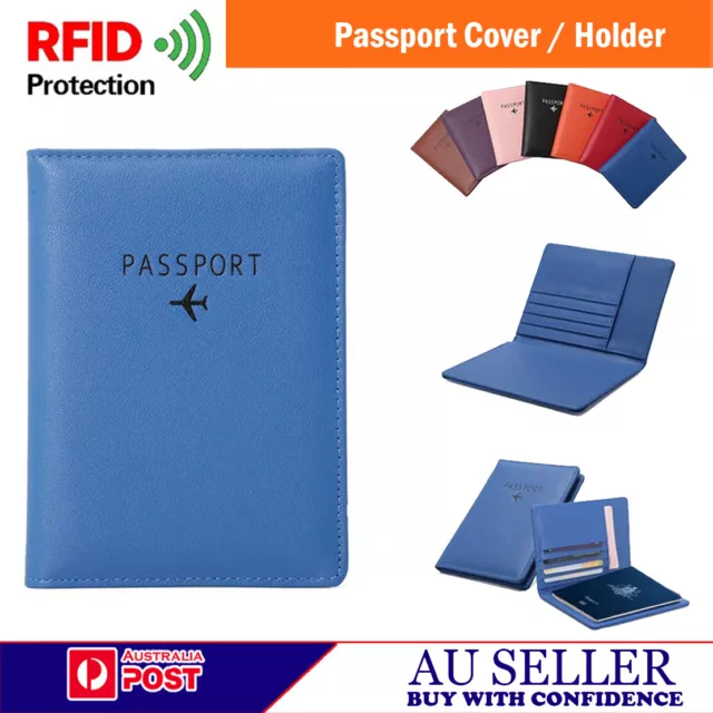 New Passport Cover / Holder, RFID Blocking PU Leather Case Wallet card Organizer