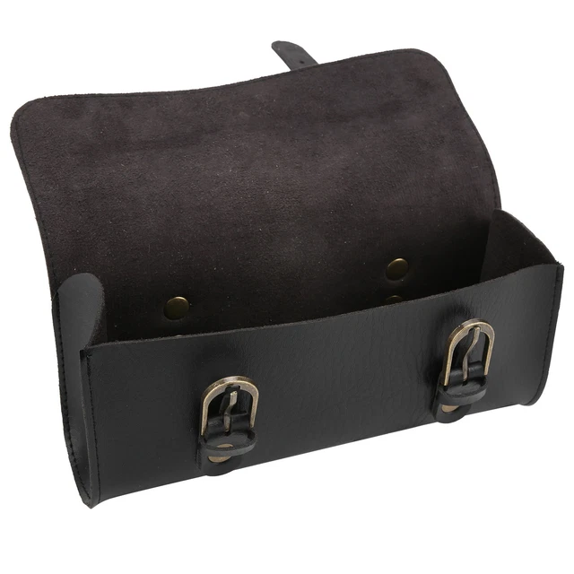 Sac De Cyclisme Accessoires De Cyclisme En Cuir PU Noir Vintage Sac De Vélo