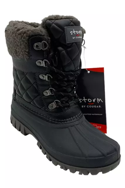 Cougar Waterproof Lace Up Winter Boots Carlisle Black