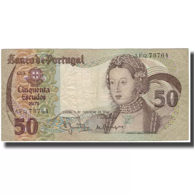 [#633299] Banknote, Portugal, 50 Escudos, 1968, 1968-05-28, KM:174b, EF