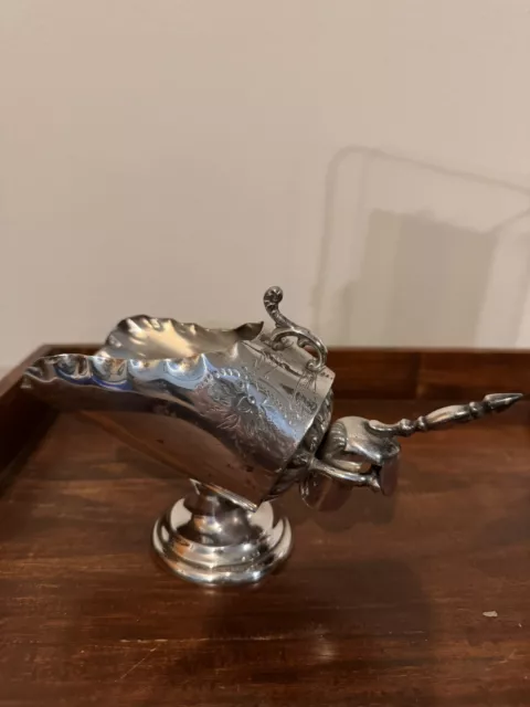 Vintage Silver Plated Sugar Scuttle With Scoop