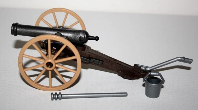 PLAYMOBIL - LOT De Soldats Nordistes Avec Canon - Guerre De Secession