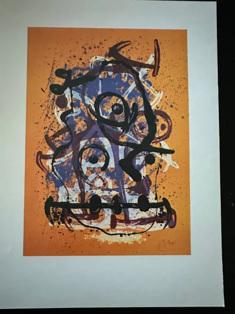 Joan Miro Signed Lithograph 1972 Offset Litho