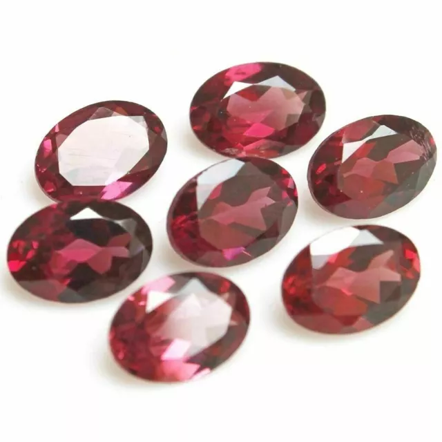 Wholesale Lot 7x5mm Oval Facet Natural Malaya Garnet Loose Calibrated Gemstone