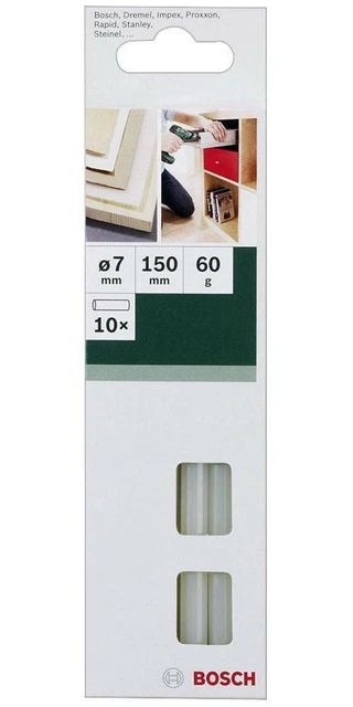 150mm x 7mm Laiteux Colle Bâtons, 10 Paquet - 2609256A03