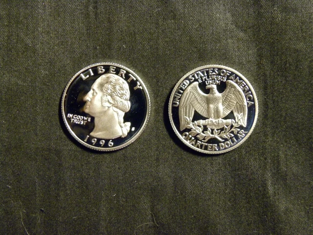 1996 S Proof Silver Washington Quarter Fresh From Proof Sets