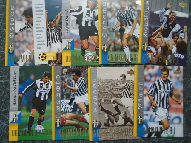 Set carte base storia Juventus 90 Upper Deck 1998 vialli zidane