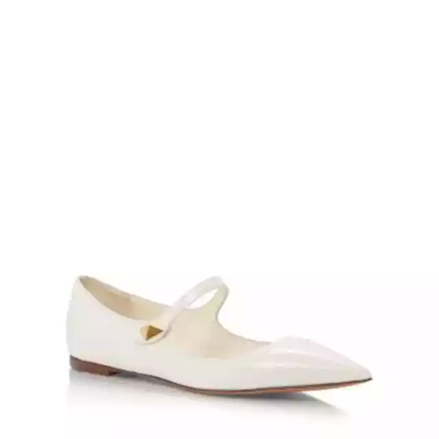 Valentino Garavani Women's Ballerina Pointed Toe Mary Jane Ivory EU 39.5 US 9.5