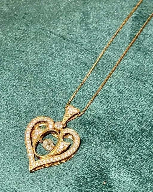 CERTIFIED REAL DIAMOND 💎 Gold Necklace - Heart Shaped Necklace Jewelry ...