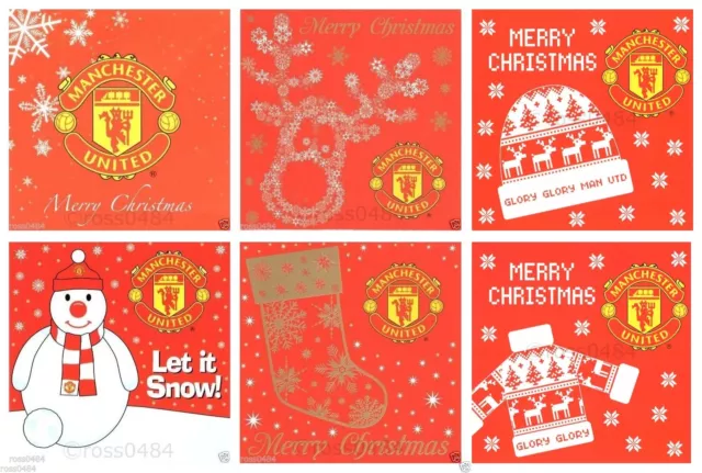 Manchester United FC Christmas Card Selection Xmas OFFICIAL Man Utd Gift