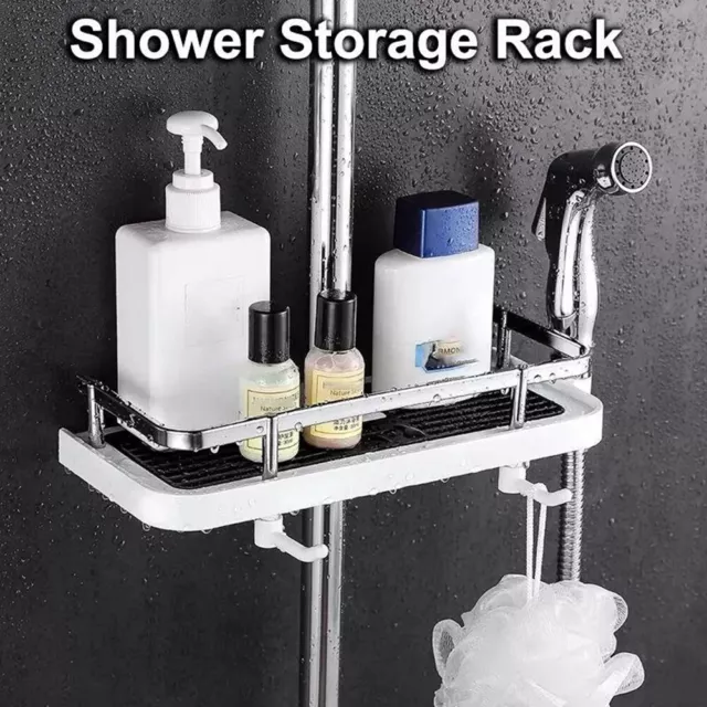 Bathroom Shelf Shower Pole Caddy Rack Storage-Organiser Tray Holder Accessories