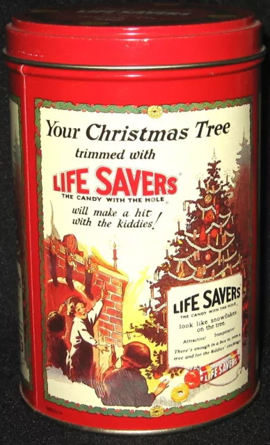 1988 Limited Edition Life Savers Holiday Keepsake Christmas Tree Tin.