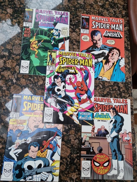 Marvel Tales Spiderman Punisher Comics 1988 (Vf)  #217 #218 #219 #221 #222