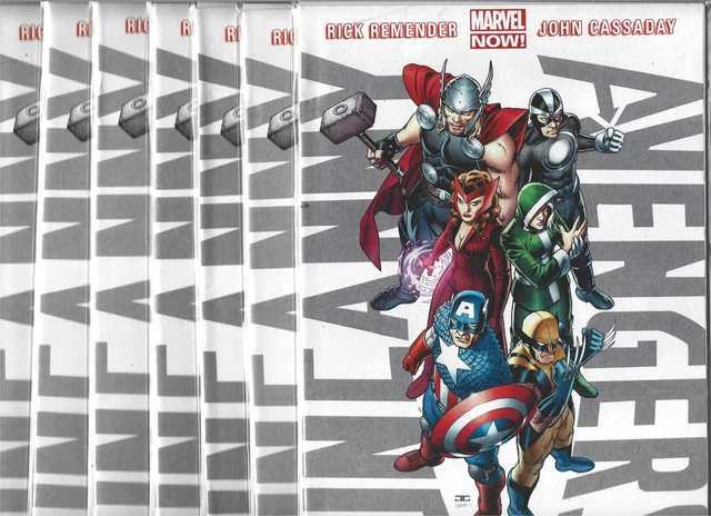 Uncanny Avengers #1 - Lot Of 7 Copies (Vf+) Marvel Comics