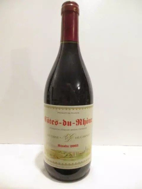 côtes du rhône antoine de carnet cercle des vins rouge 2003 - rhône