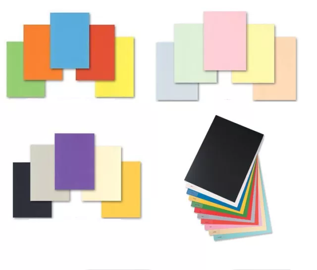 100 Hojas 160gsm A4 de Color Tarjeta a Elegir 24 Cardmaking Craft Impresora